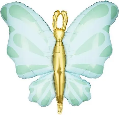 Zdjęcie produktu dla Balon fol.Motyl 69x69cm mięta 64669
