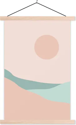 Produktbild von MuchoWow® Textilposter Sommer - Strand - Sonne 40x60 cm mit holzfarbenen Rahmen - Poster