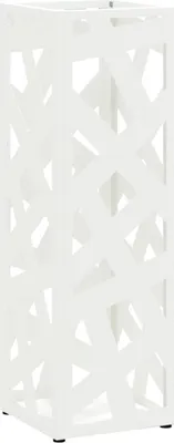 Image de Porte-parapluie avec stockage Blanc 15,5 x 15,5 x 49 cm Métal