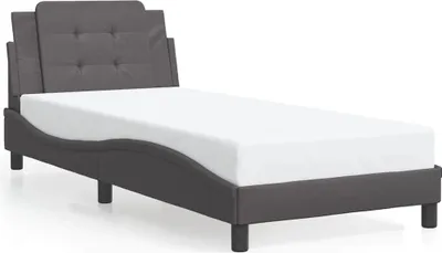 Obrázek produktu pro vidaXL Rám postele bez matrace "Zadar" šedý 100x200 cm Imitace kůže