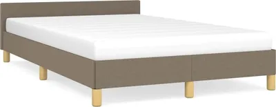 Produktbild von vidaXL Bettgestell ohne Matratze Taupe 120x200 cm Stoff