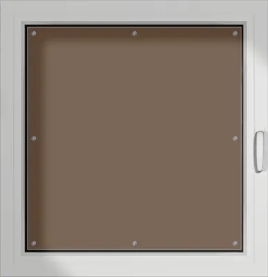 Produktbild von Wallario Lichtschutzbild, Dekorativer Sichtschutz Sonnenschutz 96 x 93 cm mit Motiv: Braun - Verdunklung ohne Bohren