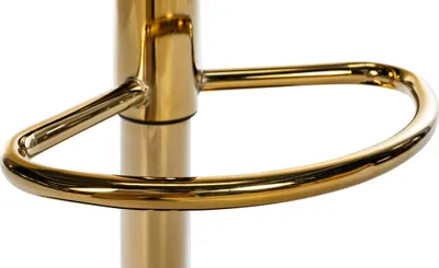 Produktbild von Barhocker HLO-CP8 Gold Kunstleder  grau