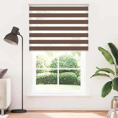 Produktbild von vidaXL Doppelrollo Braun 140x230 cm Stoffbreite 135,9 cm Polyester