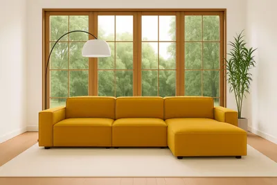 Produktbild von Kaiser Möbel Ecksofa Cursal L-Form, Stoff Salvador, Gelb, Rechts