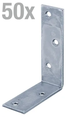 Produktbild von Alberts 50 x Balkenwinkel 75x100x30mm, verzinkt, Träger- und Winkelträger