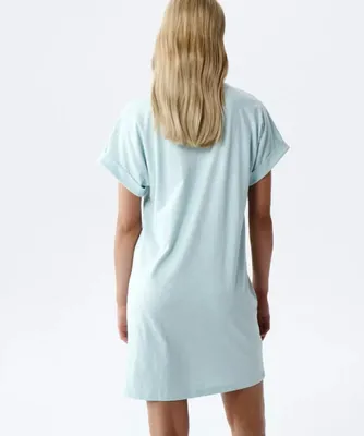 Produktbild von Nachthemd Atlantic bestickt aus 100% Baumwolle beige elegant M
