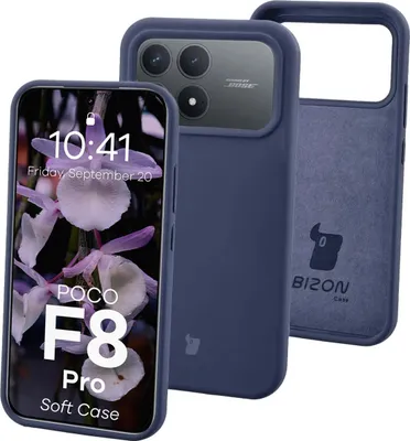 Produktbild von Silikon Handyhülle für Xiaomi POCO F8 Pro, Bizon Soft Case, Dunkelblau