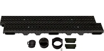 Produktbild von ScarMaxx B125 Entwässerungsrinne Set, Regenwasser Ablauf - Bauhöhe 60 mm - 2m
