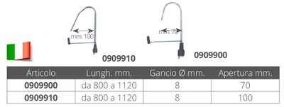 Produktbild von Nuova Rade Teleskopischer Bootshaken Gaff Silber 83-124 cm Silber 83-124 cm