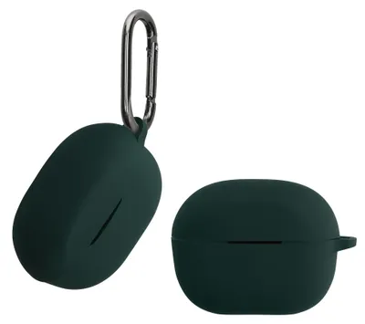 Produktbild von kwmobile Schutzhülle für Anker Soundcore P3i Hülle - TPU Silikon Case für Kopfhörer Ladecase - stoßfestes Cover mit Karabiner - Dunkelgrün