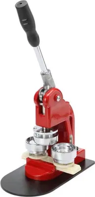 Produktbild von Famanu Knöpfe-Maschine 58mm - Rotes Design mit Kreisschneider