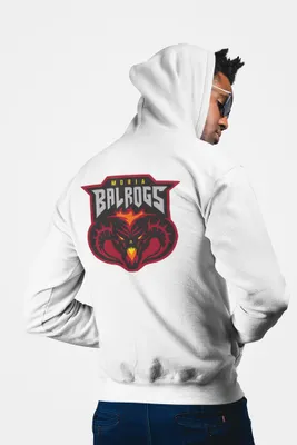 Produktbild von D&B Uni Hoodie ZIPMO00102 Balrogs Weiß-Größe 3XL