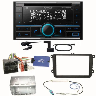 Produktbild von Kenwood DPX-7300DAB Bluetooth DAB Einbauset für Golf 5 6 Passat 3C B7 Touran
