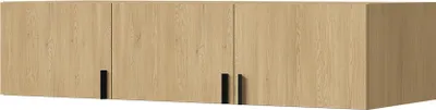 Kleiderschrank, Drehtürenschrank Cremona Eiche mit Ablageflächen und Kleiderstangen Breite 150 cm