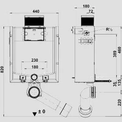 Produktbild von SANIT 95.728.00..0000 WC-Montageelement FronTop Bauhöhe