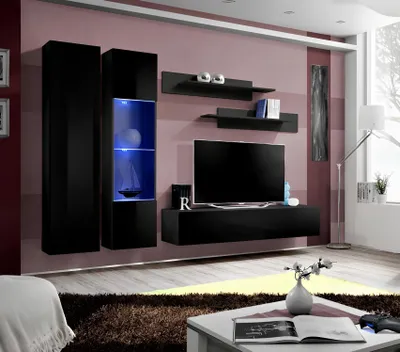 Zdjęcie produktu dla Nowoczesna szafka ścienna do salonu półki ścienne stojak na telewizor lowboard