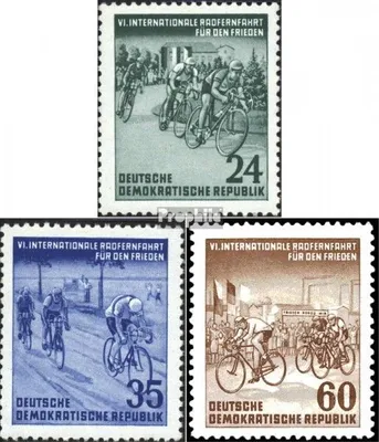 Produktbild von Briefmarken DDR 1953 Mi 355-357 (kompl.Ausgabe) gestempelt Internationale Radfernfahrt für den Frieden