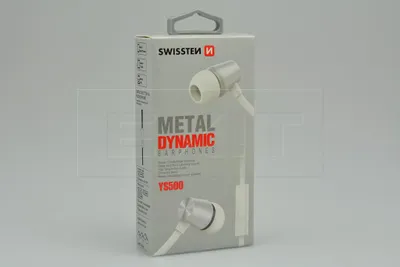 Produktbild von Swissten Metal Dynamic Series 3.5mm Klinkenstecker Ohrhörer mit Kabel - Weiß