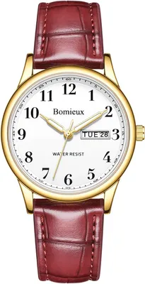 Immagine prodotto di Orologio da polso per uomo Orologio al quarzo analogico con cinturino in pelle, 3 lancette, data, 3 ATM impermeabile, grandi cifre, regalo per gli uomini
