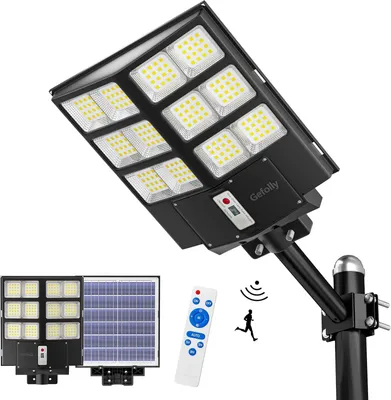 Solar-Außenleuchte 2000W 192 LEDs IP67 mit Bewegungsmelder
