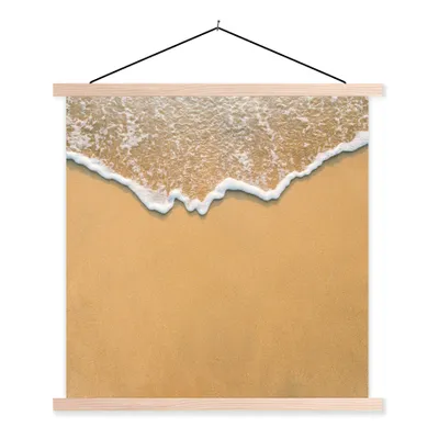 Produktbild von MuchoWow® Textilposter Strand - Sommer - Meer 60x60 cm mit holzfarbenen Rahmen - Wanddekoration