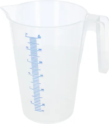 Productafbeelding van Maatbeker - 3 liter - Kunststof - Stapelbaar - Met Maatverdeling