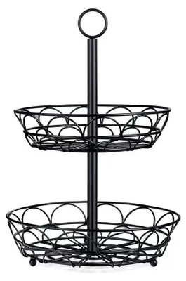 Productafbeelding van 2-laagse Ronde Etagere van Metaal voor Fruit en Snacks