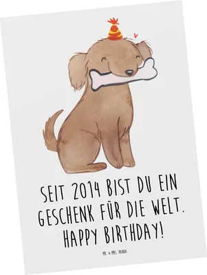 Produktbild von Mr. & Mrs. Panda Ansichtskarte 2014 Geburtstag Geschenk - Weiß - Postkarten, Happy Birthday, Grußkarte, seit, Fotokarte, Geburtstagsgeschenk, Glückwunsch, Ansichtskarten