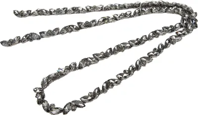 Imagen del producto de Cadena con adornos de cristal, cadena con pedrería, adornos para cadenas con detalles de cristal, adornos para cadenas con cristales, tiras de pedrería, manualidades decorativas para hacer tú mismo