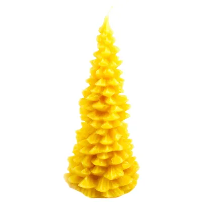 Bienenwachskerzen 4er Set Baumkerze Edeltanne handgefertigt Motivkerzen Weihnachten