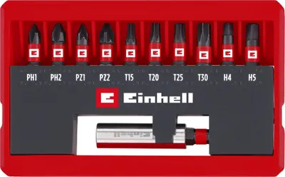 Produktbild von Einhell Impact Bit Taschenbox 11tlg 118673 Bit set 1/4 (6.3 mm), PH, PZ, TORX, Allen