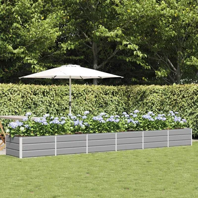 Produktbild von "Schlussverkauf" Pflanzkübel im Garten - 1 pc - Blumenbeet/Gartenbeet - Hellgrau 480x80x45 cm Stahl  C13532