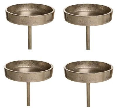 Produktbild von 4er Set Kerzenpick Aluminium | Kerzenhalter für Adventskranz | Kerzenpin | Ø 8,5 cm