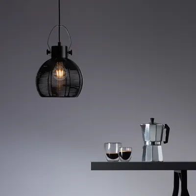 Produktbild von BRILLIANT Pendelleuchte Sambo | dekorative Pendelleuchte | Metall | schwarz | höhenverstellbar | 1x E27 max. 60 W