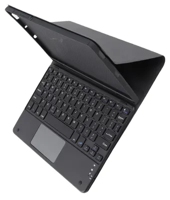 Zdjęcie produktu dla Skórzane etui z klawiaturą do tabletu – etui z klawiaturą dotykową Bluetooth chroniące przed zarysowaniami, przeznaczone do tabletu Galaxy Tab S6 Lite 10,4 cala (modele SM P613, SM P619, P610, SM P615) – kolor czarny