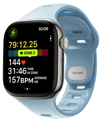 Produktbild von Nomad Tempo Armband 40/41/42 mm – Schlanke und sichere Steck- und Faltverschluss – Aus langlebigem, formgepressten FKM-Gummi – Wasserdicht für Training und täglichen Gebrauch