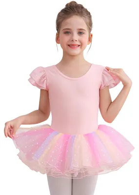 Imagen del producto de Traje de ballet para niña, con lentejuelas, de algodón, talla 4-5 años, vestido de ballet para niños