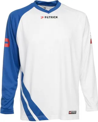 Produktbild von Patrick Victory Langarmtrikot für Kinder - Weiß / Königsblau | Größe: 7/8