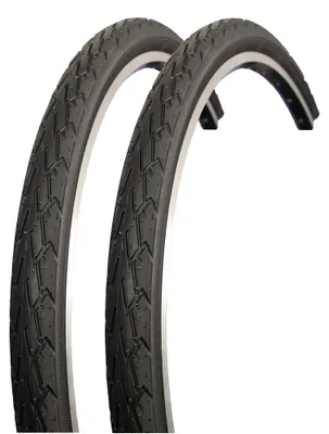 Produktbild von 2x 28 Zoll Fahrrad Performance City Reifen Strassenprofil 47-622 schwarz 28x1,75