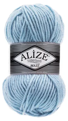 Strickgarn Strickwolle ALIZE SUPERLANA MAXI 480 pastellblau