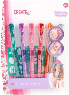 Image de Crée-le ! Crayons gel pour tatouage, lot de 6