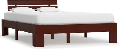 Produktbild von Maison Exclusive - Massivholzbett Dunkelbraun Kiefer 140x200 cm