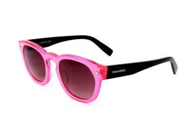 Image de Dsquared2 DQ0324 75T Lunettes de soleil unies, couleur fuchsia brillant, modèle unie. Dimensions : 50/22/145