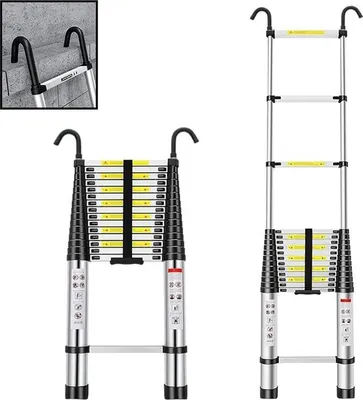 Obrázek produktu pro Teleskopický hliníkový žebřík s hákem - 6,2 m