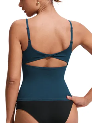 Productafbeelding van CRZ YOGA Twist rugtopje voor tankini, blauw, maat 44