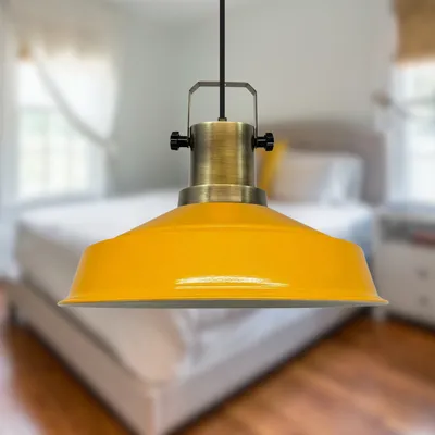 Produktbild von Hängelampe Esstisch Asletl Wohnzimmerlampe 41 cm - Gelb