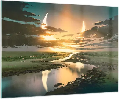 Produktbild von Bilder auf glas - natur natur - 100x70cm - Glasbilder - Wandbilder - Bilder - Kunstdruck - zum Aufhängen bereit - Wanddekoration aus Glas - Glas Bilder - Wandbild auf Glas - Einteilig - GAA100x70-4042