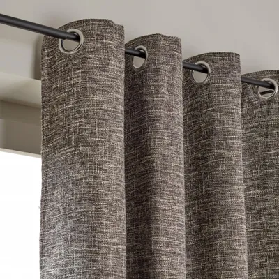 Image de Rideau tamisant, Whool anthracite l.140 x H.260 cm