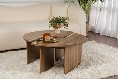 Obrázek produktu pro Skye Decor, Moira - Ořech, Couchtisch, Nussbaum, 100 % MELAMINBESCHICHICHTETETETETETE SPANPLATTEN, 90 x 41 x 90 cm